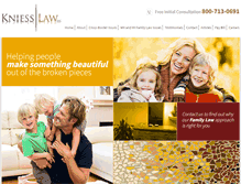 Tablet Screenshot of kniessfamilylaw.com
